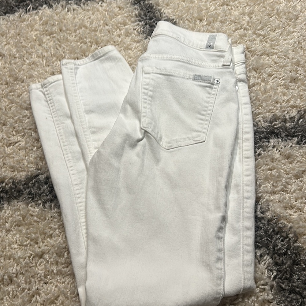 7 for all Mankind Ankle White Skinny Jean